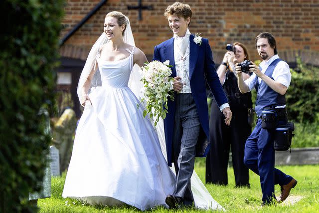 <p>News Licensing/MEGA </p> Tallulah Riley marries Thomas Brody Sangster at Anstey village church on June 22, 2024.