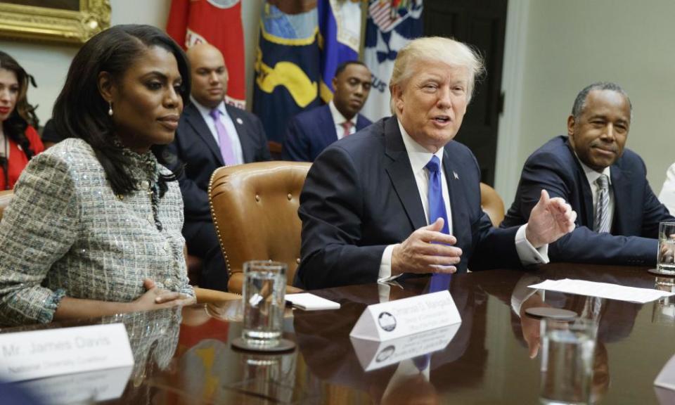 Omarosa Manigault Newman at a meeting with Donald Trump at the White House on 1 February 2017.
