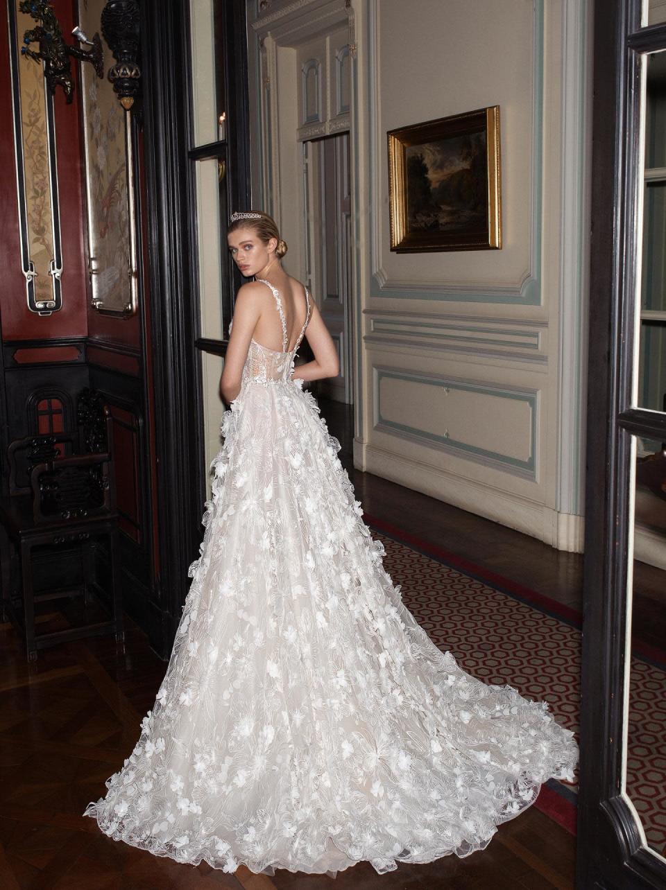 Julia told Insider she was inspired by the Galia Lahav &quot;Fabianna&quot; dress for her reception look.