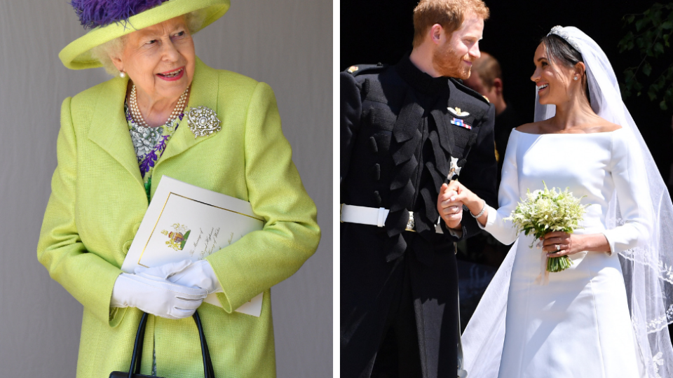 Despite her role in the Church, the Queen attended Prince Harry’s wedding to Meghan Markle in May last year. Source: Getty