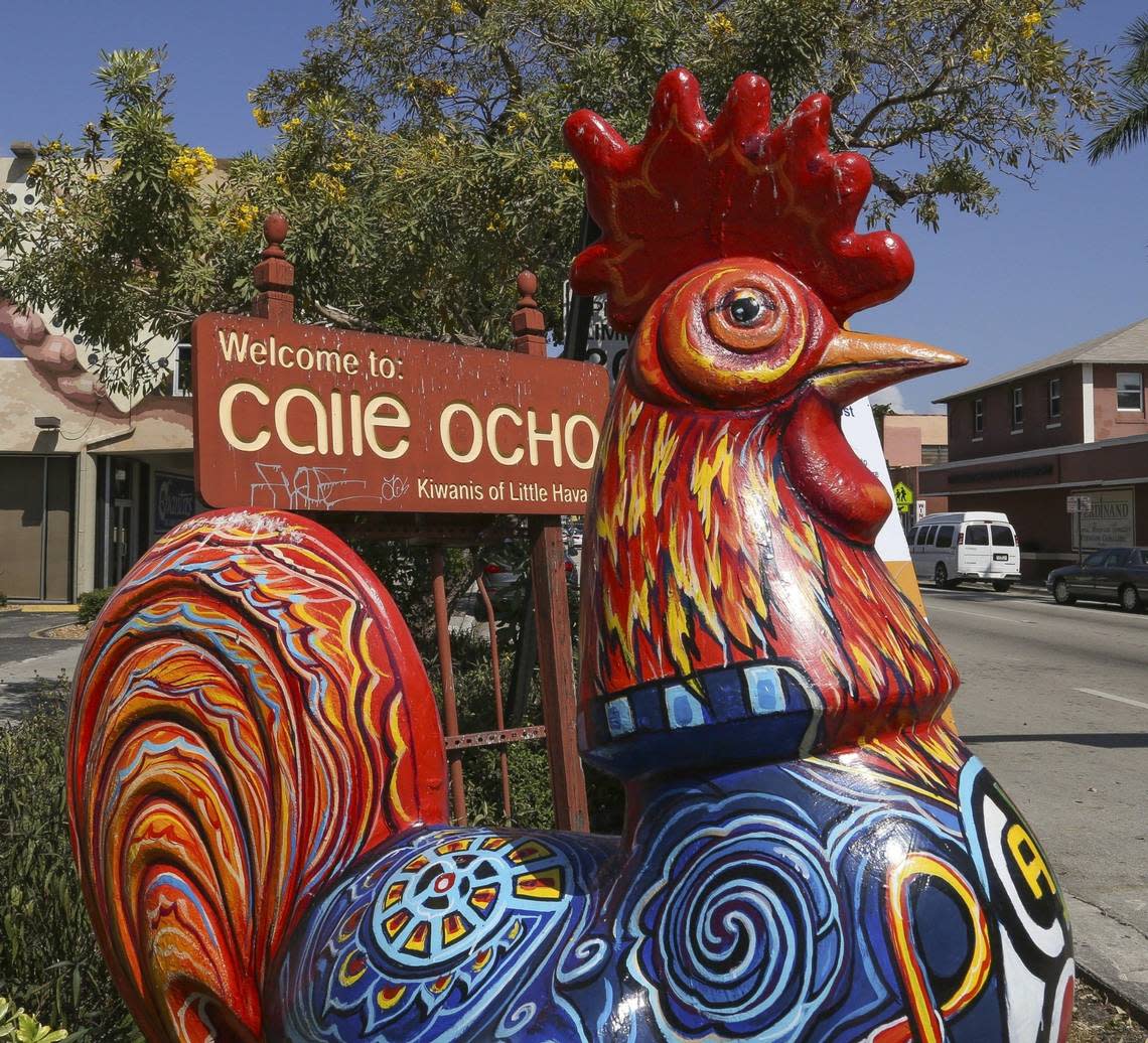 Giant rooster statues can be found all over Little Havana’s Calle Ocho area and have been a popular symbol for the community.