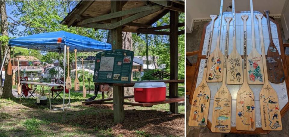 Richland Creek Improvement Association will give away 26 wooden fishing paddles hand-painted by local artists during its second-annual scavenger hunt on May 21 along Richland Creek.