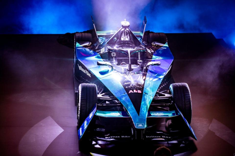 One of the new Formula E gen3 cars at its launch in Monte Carlo during the Monaco ePrix this year  (Sam Bloxham / LAT Images)