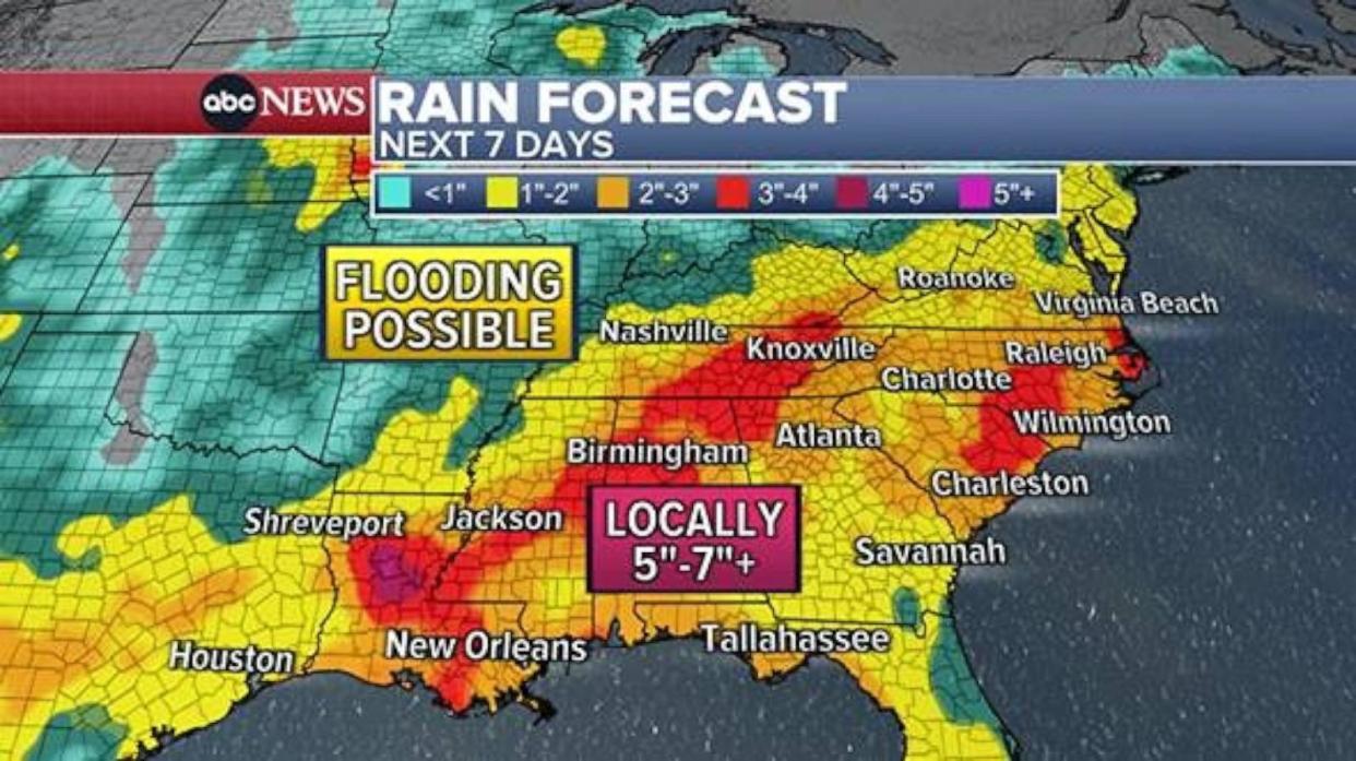 PHOTO: Rain forecast.  (ABC NEWS)