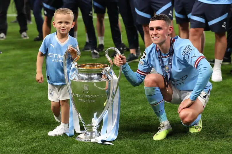 Phil Foden and his son Ronnie