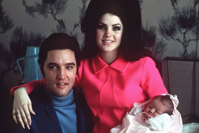 Uncredited/AP/Shutterstock Elvis and Priscilla Presley with their daughter Lisa Marie.