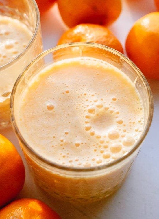 Clementine and yogurt smoothie.