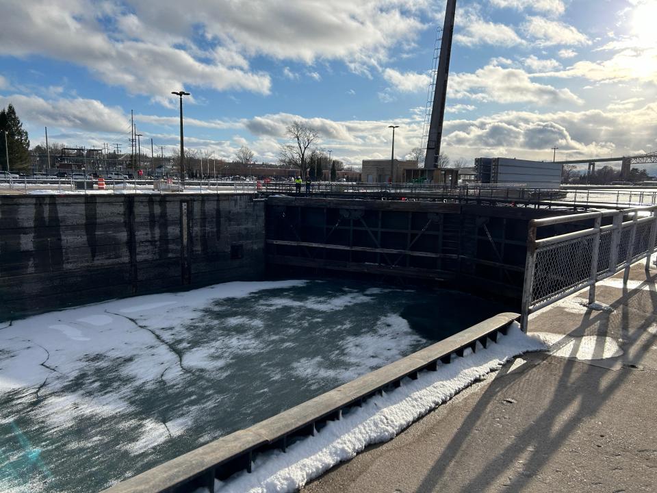 The Soo Locks gates stay closed for several months in the winter to allow for maintenance.