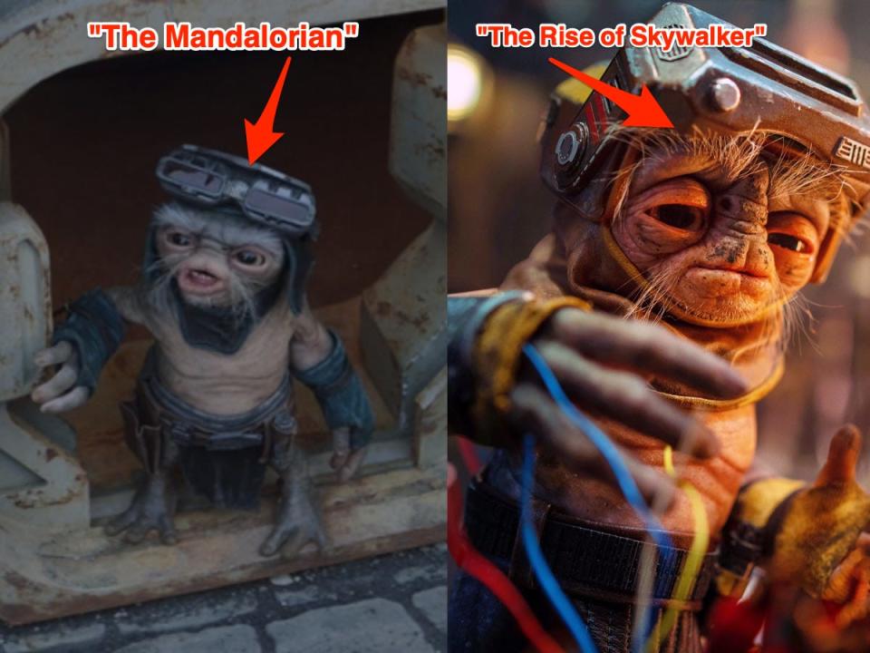 One of the Anzellans in "The Mandalorian" and Babu Frik in "The Rise of Skywalker."