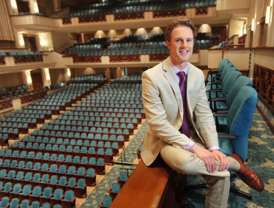 In 2014, Courtney Lewis was named new music director for the Jacksonville Symphony Orchestra. He is photographed in the Jacoby Symphony Hall at the Times-Union Center for the Performing Arts Wednesday, May 28, 2014 in Jacksonville, Florida.