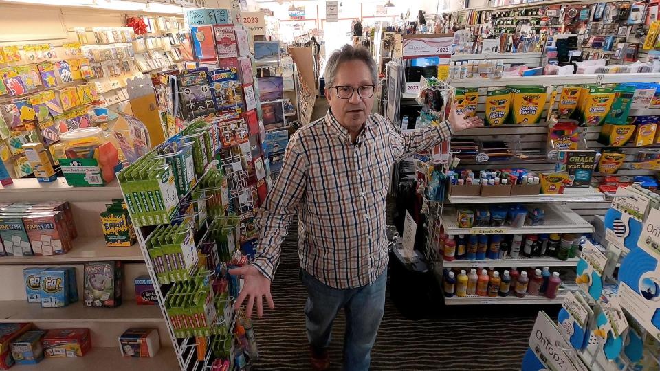 Borden's owner Barry Lubin gives a tour of the Point Pleasant Beach store Monday, November 14, 2022. The Arnold Avenue shop, which has been a fixture in the town for more than a century, is closing.