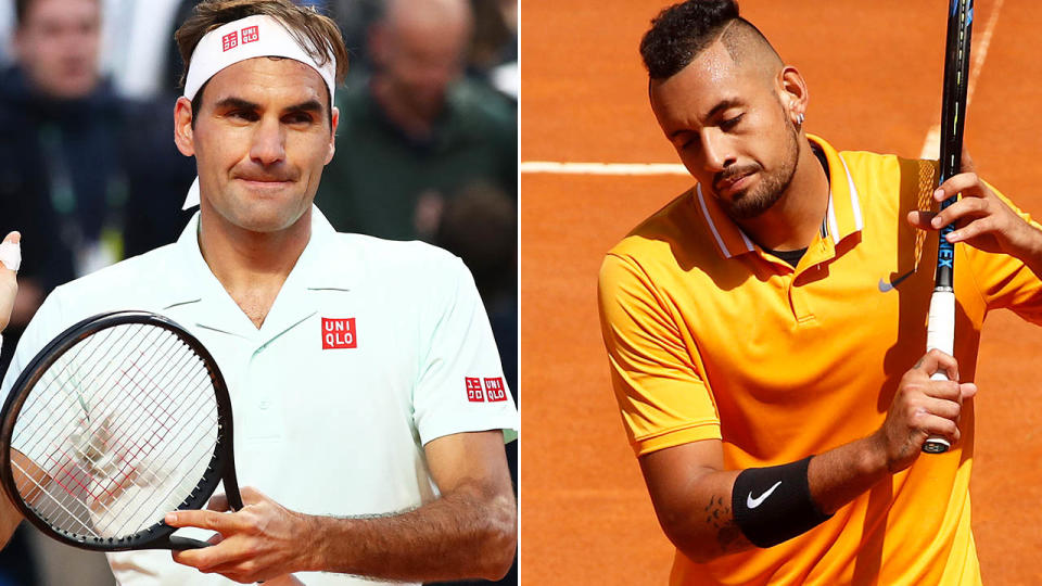 Roger Federer has somewhat defended Nick Kyrgios. Image: Getty