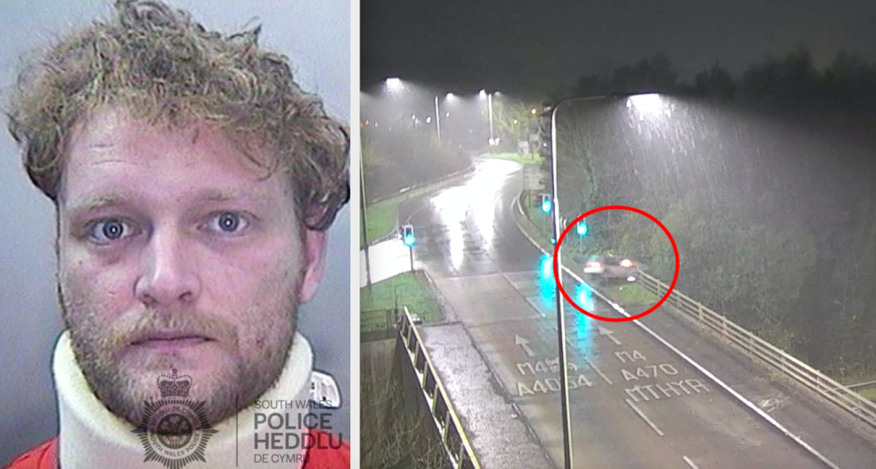 Andrew Vowles drove the car off a bridge in Cardiff after taking cocaine. (Wales News)