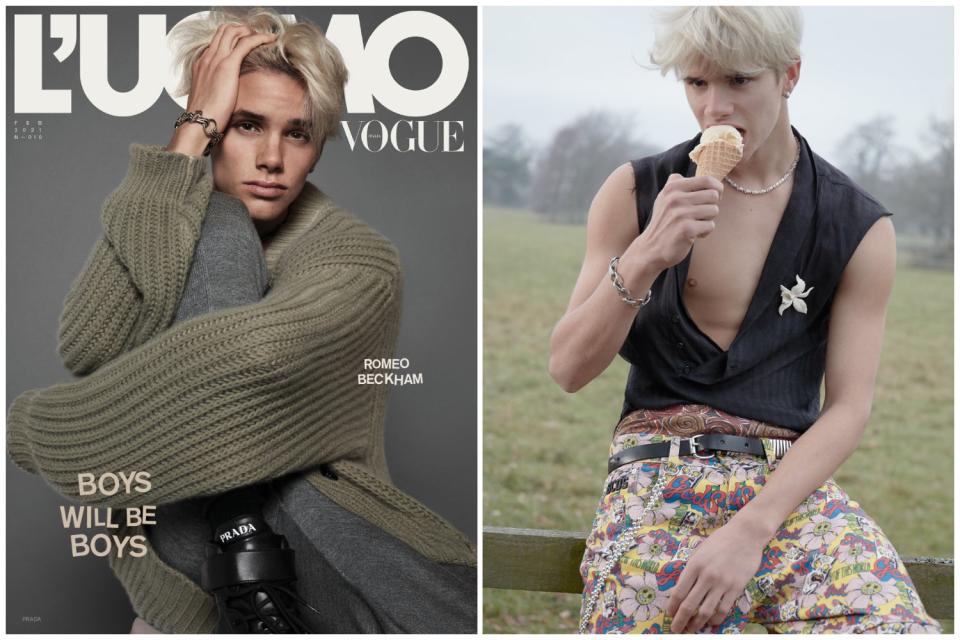 <p>Romeo Beckham for L’Uomo Vogue</p> (L’Uomo Vogue)