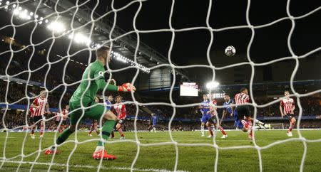 Britain Football Soccer - Chelsea v Southampton - Premier League - Stamford Bridge - 25/4/17 Chelsea's Diego Costa scores their third goal Action Images via Reuters / John Sibley Livepic