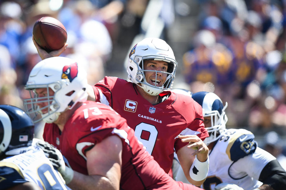 Sam Bradford went 17-of-27 for 90 yards and an interception in Sunday’s blowout loss to the Rams. (Getty Images)