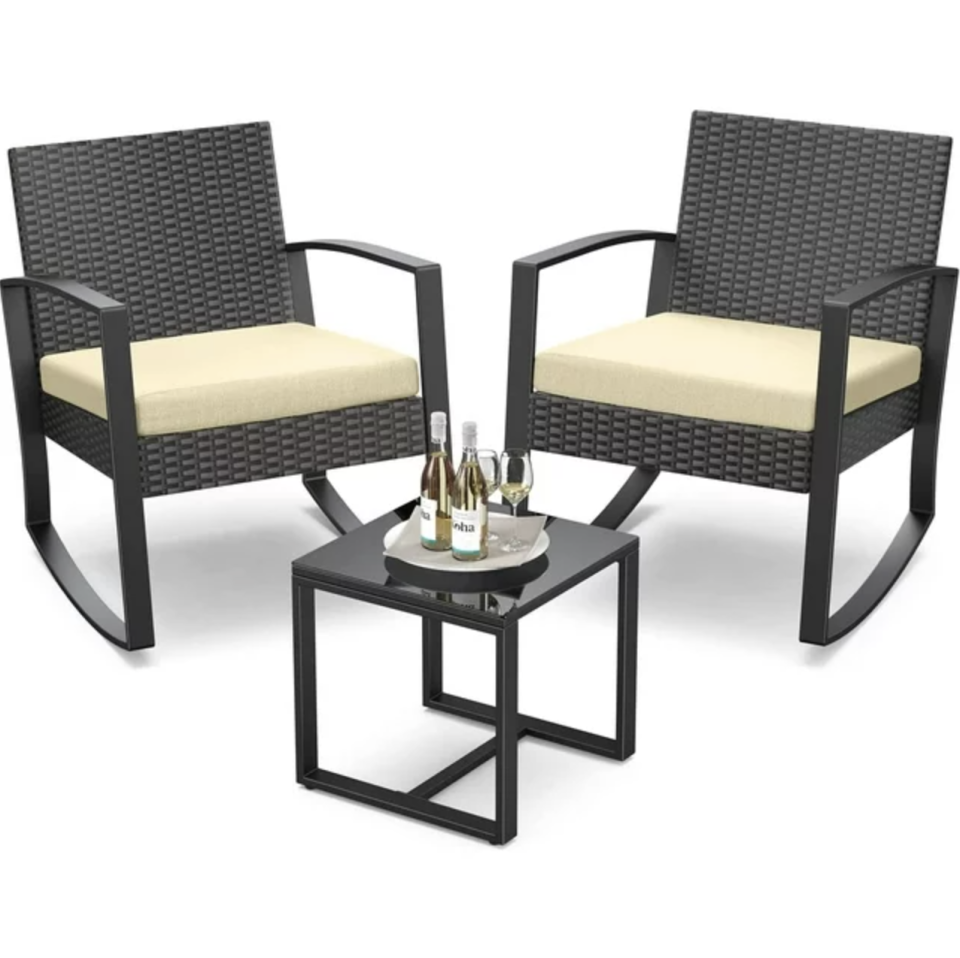 <p><a href="https://go.redirectingat.com?id=74968X1596630&url=https%3A%2F%2Fwww.walmart.com%2Fip%2F3-Piece-Patio-Bistro-Set-Outdoor-Furniture-Rocking-Chair-Set-with-Glass-Table-Beige-Cushion%2F767513008&sref=https%3A%2F%2Fwww.goodhousekeeping.com%2Flife%2Fmoney%2Fg60188845%2Fbest-walmart-deals-march-2024%2F" rel="nofollow noopener" target="_blank" data-ylk="slk:Shop Now;elm:context_link;itc:0;sec:content-canvas" class="link ">Shop Now</a></p><p>Three-Piece Patio Bistro Set</p><p>walmart.com</p><p>$89.99</p>