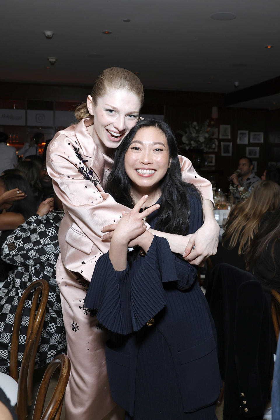 (L-R) Hunter Schafer and Awkwafina attend THR Power Stylists presented by Instagram at Sunset Tower Hotel on March 27, 2024 in Los Angeles, California.