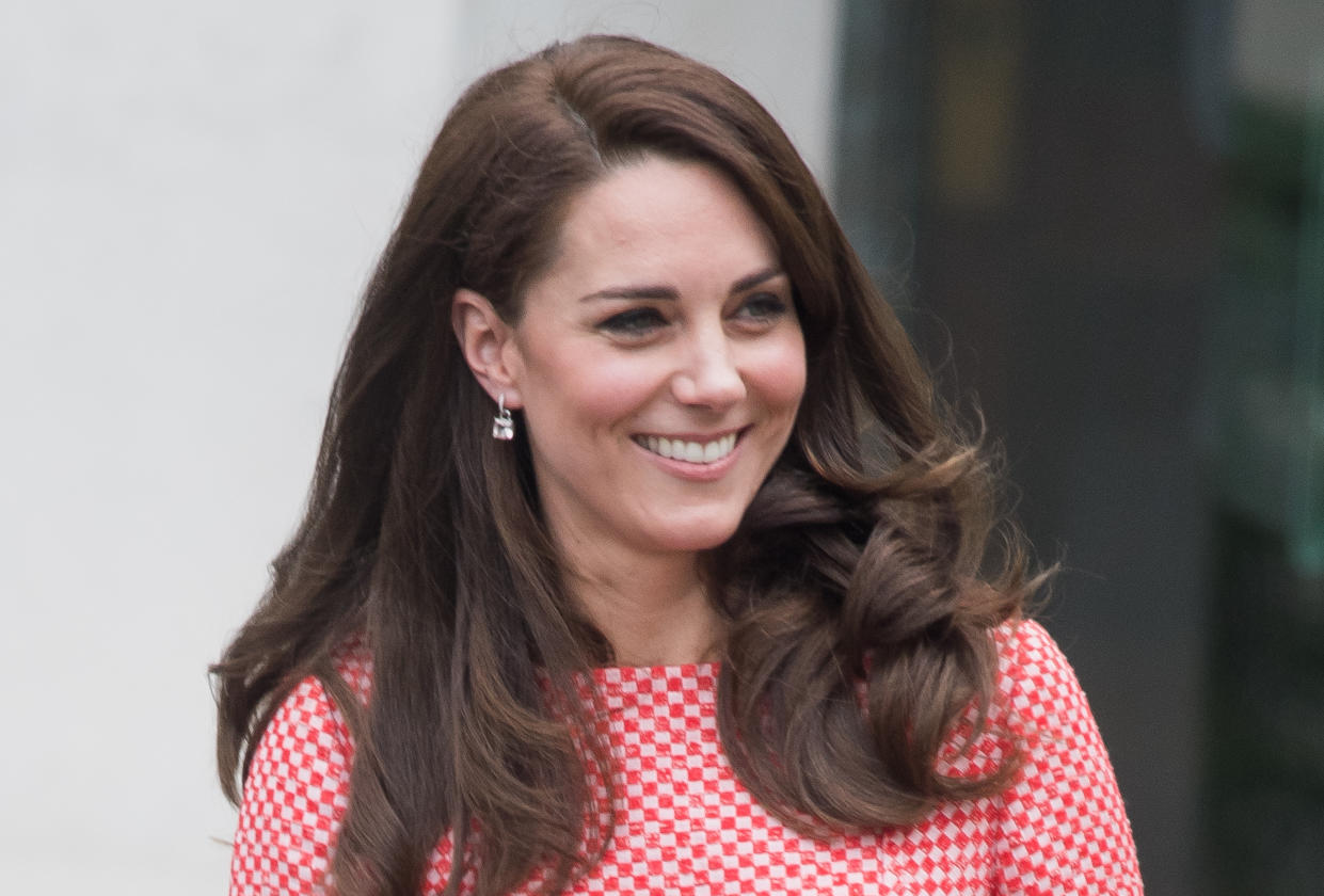 LONDON, ENGLAND - MARCH 23:  Catherine, Duchess of Cambridge attends the launch of maternal mental health films ahead of mother's day at Royal College of Obstetricians and Gynaecologists on March 23, 2017 in London, England.  The educational films have been created by Best Beginnings, a charity partner of the Heads Together Campaign.  (Photo by Samir Hussein/Samir Hussein/WireImage)