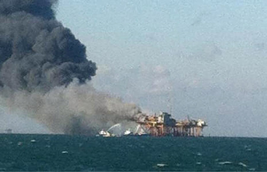 Oil rig explosion