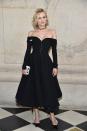 <p>Diane was exquisitely dressed in a feminine off-the-shoulder black gown. <i>[Photo: Getty]</i> </p>
