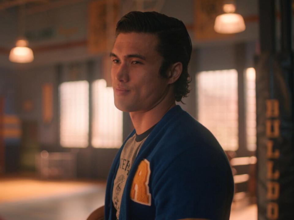 Charles Melton as Reggie Mantle on the season seven finale of "Riverdale."