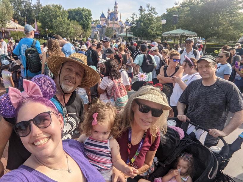 Rebecca Ohanian and her family at Disneyland on June 15, 2021.