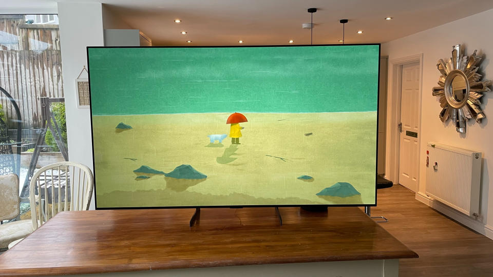 LG Z3 OLED TV showing colorful image