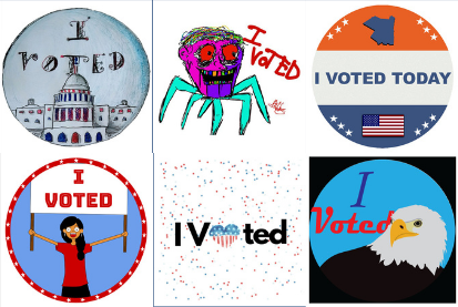 These designs are the finalists for Ulster County's "I Voted" sticker contest.