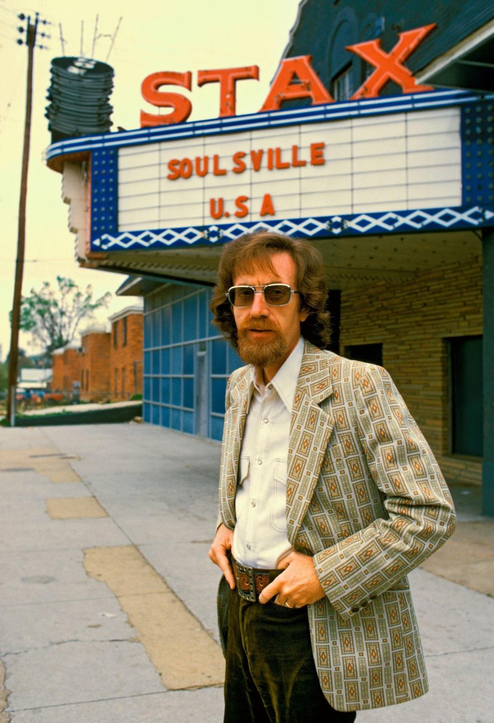 Stewart outside Stax in 1973 - David Reed Archive/Alamy