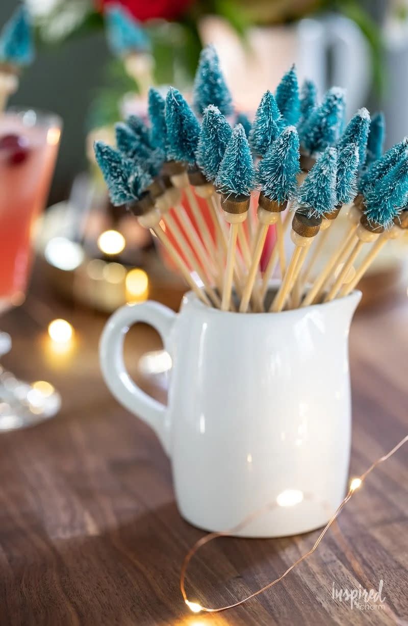 Bottle Brush Tree Drink Stirrers