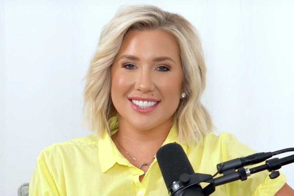 <p>Savannah Chrisley/ YouTube</p> Savannah Chrisley is pictured hosting her "Unlocked" podcast.