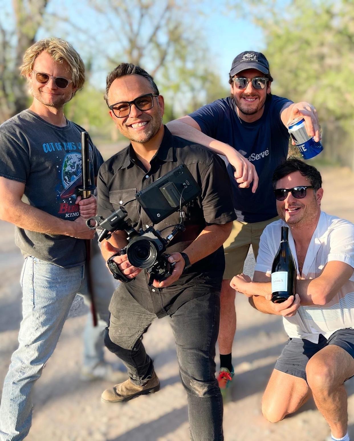 Channel 14-KFOX news anchor and filmmaker Robert Holguin, center, won two awards at the El Paso Film Festival 2023 for his film, "Blood, Sweat and Beers." Holguin credits the festival for the documentary being included in The Popcorn List.