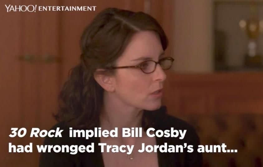 The show also took a shot at Bill Cosby and his sexual assault charges in 2009, five years before that story became widely known. Source: NBC