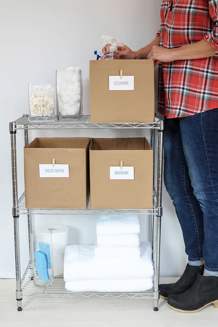 bathroom storage ideas upcycled boxes