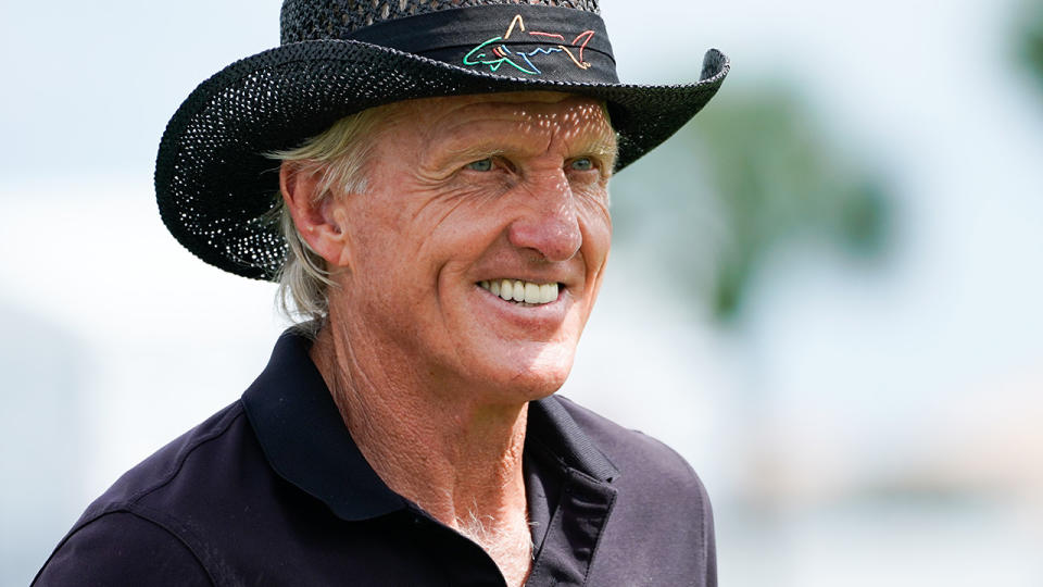 Greg Norman, pictured here in action at the Honda Classic Pro-Am in 2019.