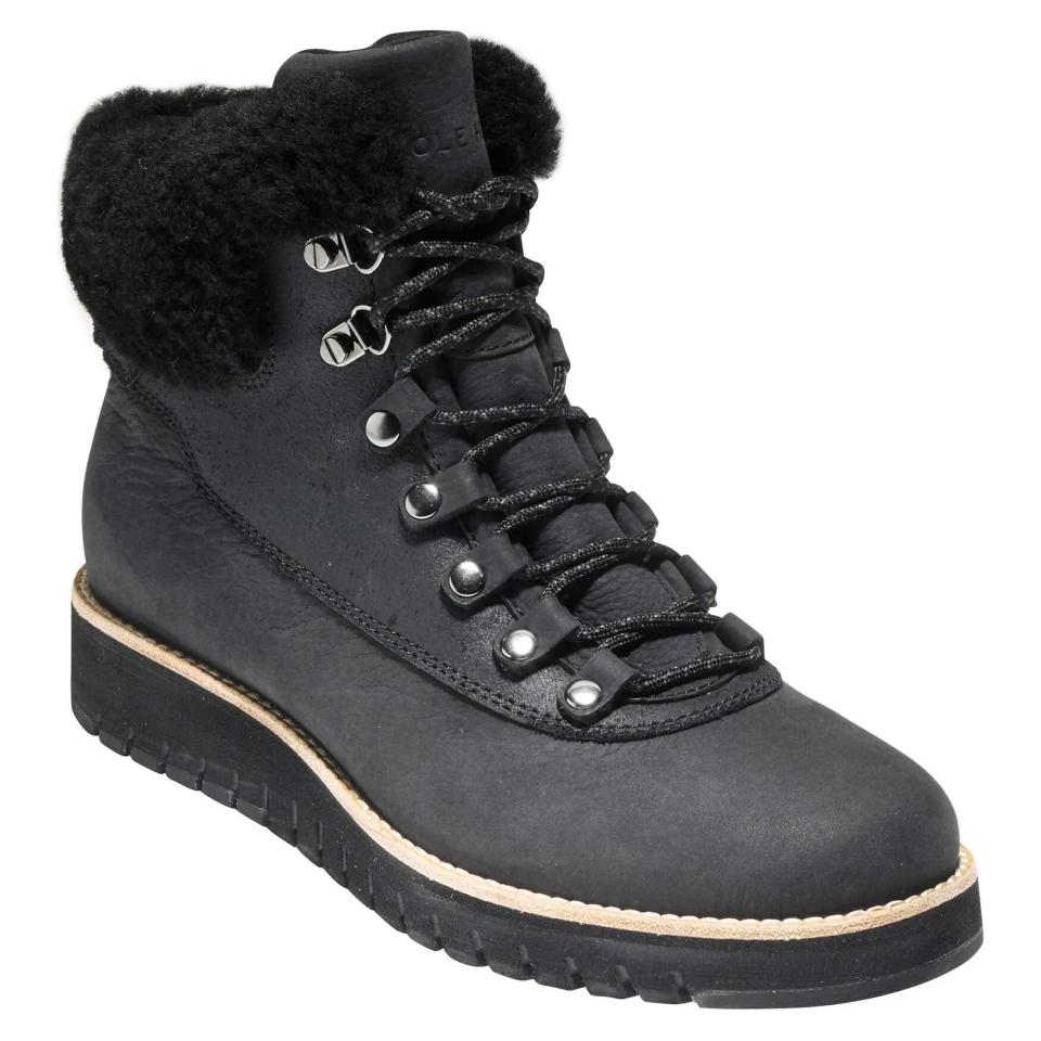 GrandExpløre Genuine Shearling Trim Waterproof Hiker Boot