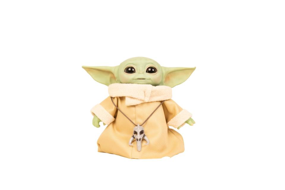 <p>Baby Yoda features series-inspired sounds and motorised movements, including a head that moves up and down, ears that move back and forth, eyes that open and close, and more. </p><p>• This will be available to buy on Argos from October 2020.</p><p><a class="link " href="https://www.amazon.co.uk/Star-Wars-Animatronic-Combinations-Mandalorian/dp/B084PTVQLZ?tag=hearstuk-yahoo-21&ascsubtag=%5Bartid%7C2060.g.33533336%5Bsrc%7Cyahoo-uk" rel="nofollow noopener" target="_blank" data-ylk="slk:PRE-ORDER VIA AMAZON;elm:context_link;itc:0;sec:content-canvas">PRE-ORDER VIA AMAZON</a> </p>