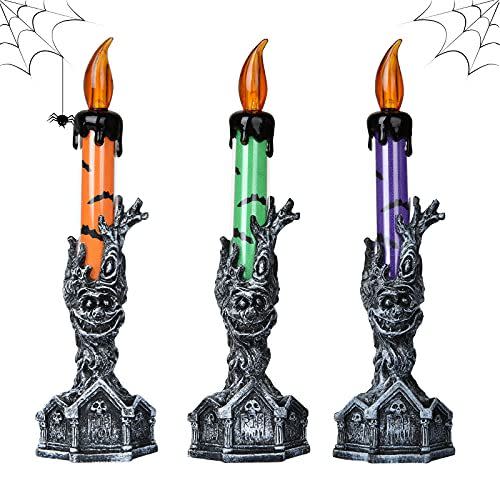 27) Halloween Skeleton Flameless Candles