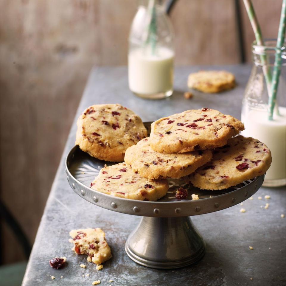 best christmas biscuit recipes pecan and cranberry freezer cookies