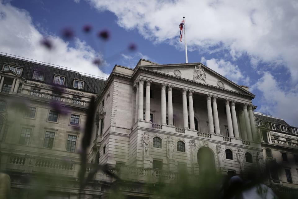 The Bank of England has held interest rates at a 15-year high of 5.25% for the third time in a row (Jordan Pettitt/PA) (PA Wire)