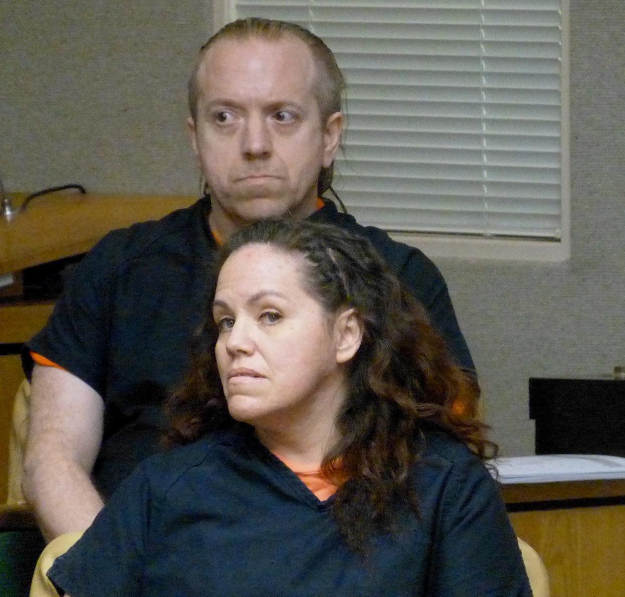 Shanna and Curtis Culver appear Oct. 23, 2018, in Shasta County Superior Court to set their preliminary hearing date. The brother and sister pleaded guilty on Friday, Jan. 14, 2022, to voluntary manslaughter, robbery and multiple assault charges in the fatal stabbing of Frank McAlister near Shingletown in 1993.