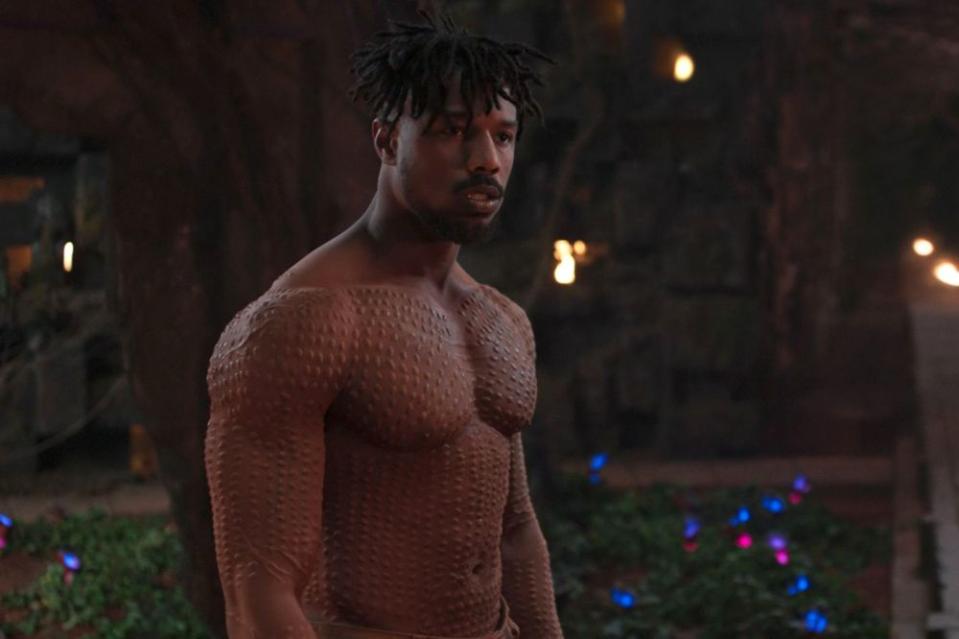 Michael B. Jordan as Killmonger in <em>Black Panther</em>