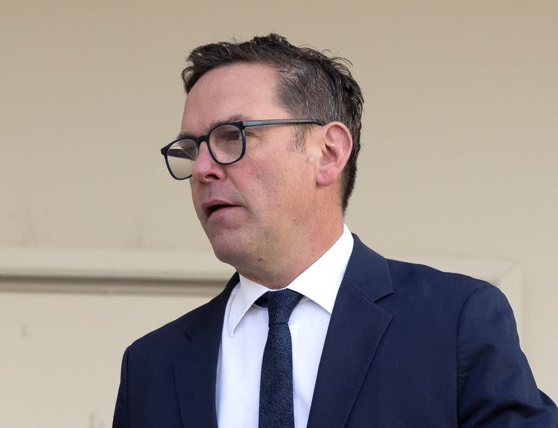 James Murdoch arrives for court hearing in Reno