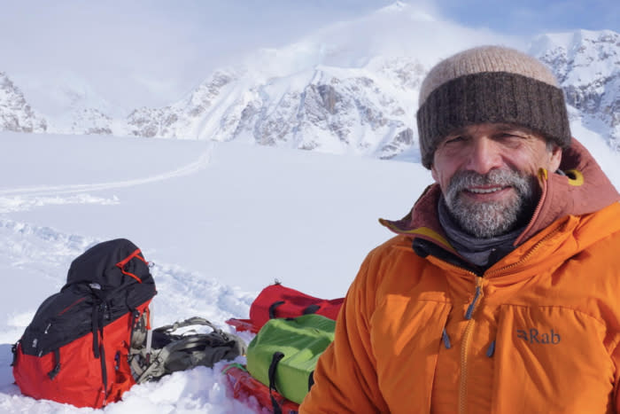 Rab at BC on Kahiltna glacier, Alaska