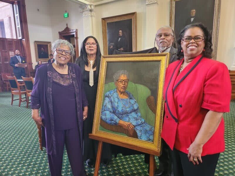 The Texas Senate unveiled a portrait of Opal Lee, who's called the "Grandmother of Juneteenth." (KXAN Photo/Jala Washington)