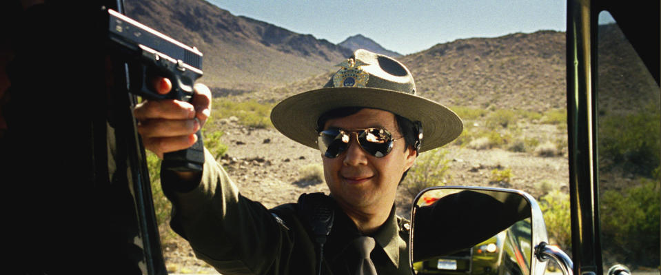 This film publicity image released by Warner Bros. Pictures shows Ken Jeong as Mr. Chow in a scene from "The Hangover Part III." (AP Photo/Warner Bros. Pictures)