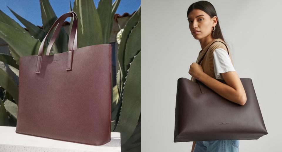 The New Day Market Tote is durable, chic, and spacious for everyday use. (Photos via Everlane)