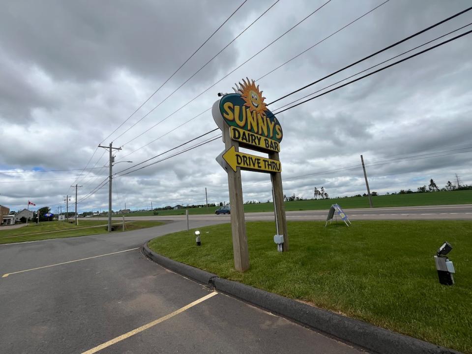 Sunny's Dairy Bar in Miscouche is one of a growing number on P.E.I. to offer drive-thru service. (Nicola MacLeod/CBC)