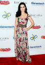 <b>Katy Perry</b><br><br>The Wide Awake singer showed off her best assets in this floral print Dolce & Gabbana gown at the 11th Annual Celebration of Dreams Gala in LA this week. Pastel pinks lips and a side swept hair-do completed the look.<br><br><b>[Related: <a href="http://uk.lifestyle.yahoo.com/katy-perry-votes-electric-blue-suit-115100163.html" data-ylk="slk:Katy Perry votes in electric blue suit;elm:context_link;itc:0;sec:content-canvas;outcm:mb_qualified_link;_E:mb_qualified_link;ct:story;" class="link  yahoo-link">Katy Perry votes in electric blue suit</a>]</b><br>